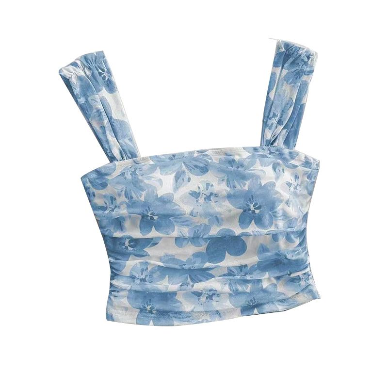 Summer New European And American Holiday Mesh Fashionable And Fresh Small Vest Suspender Beach Top Women_voghion.com