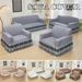 Premium Bubble-Skirt Sofa Cover Set, Stretchable Full Coverage For 3-Seater Couches, Anti-Slip & Wrinkle-Resistant, All-Season Protection_voghion.com