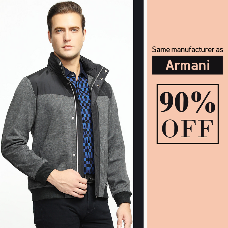 Casual patchwork opstaande kraag, knooprits herenjas herenjas_voghion.com