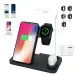 10W Type-C Fast Stand 4 In 1 Wireless Charger For Fashion IPhone Mobile Phone Earphone Watch_voghion.com