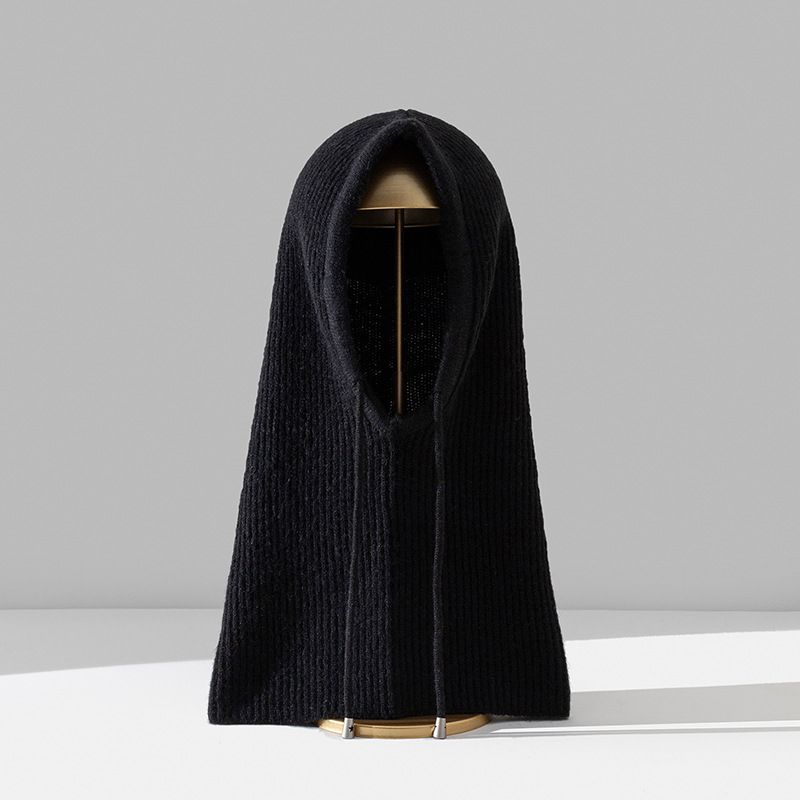 New Autumn And Winter Balaclava Hat Scarf Hood One-piece Men's And Women's Hat Warm Wool Pullover Knitted Hat_voghion.com