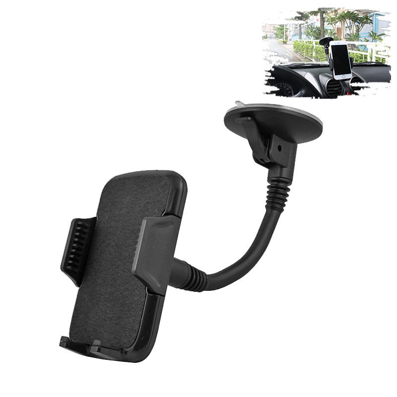 Supporto universale per auto in plastica ABS per cellulare, tubo lungo, supporto per auto con rotazione a 360°, supporto per auto con rotazione a 360°, XK_voghion.com