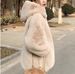 Women's fur imitation fox fur coat long coat long sleeve hooded special clearance_voghion.com
