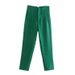 Women's trousers slimming solid color pleated micro-elastic formal straight pants casual pants_voghion.com
