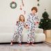 2025 Herbst Winter Weihnachten Neue Eltern Kind Pyjamas Weiß Gedruckt Floral Mode Hause Set_voghion.com
