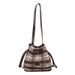 Beibei Shangpin 2023 new niche design grid contrasting mother and child bucket trendy single shoulder diagonal cross_voghion.com