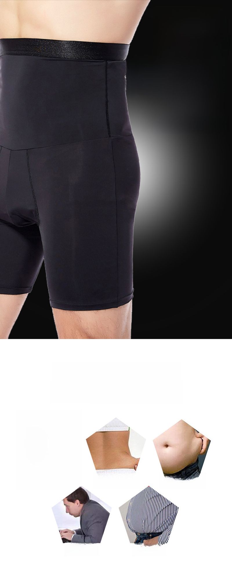 Ice Silk High-Waisted Shaping Ondergoed voor Mannen_voghion.com