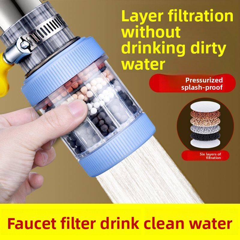 Universal Inface Splash-Proof Faucet Fil Purifier For Home Dormitory Detachable Shower Head Compatible With Tap_voghion.com