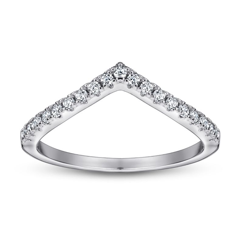 Set di anelli simmetrici con diamanti - Anelli impilabili in argento sterling 925 (3 pezzi)_voghion.com