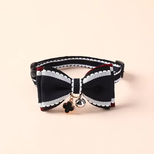 New Cute Dogs Adjustable Collar With Bow Bells, Necklace Cats, Fashion Accessories, Pendant For Puppies And Kittens, By PawParty Store_voghion.com
