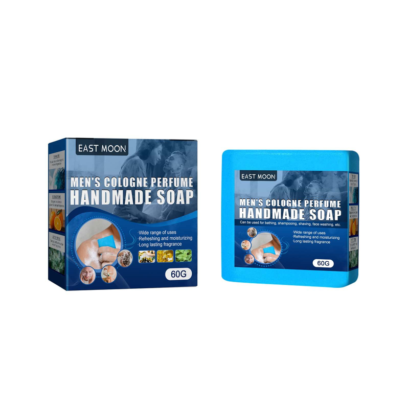 Gesichtswaschseife für Männer, handgemachte Seife mit Köln-Duft, sanftes, erfrischendes Öl, Kontrolle, Anti-Akne, Entfernung von Mitessern, Körperbadeseife_voghion.com