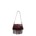 2025 New Rivet Hollow Single Shoulder Handbag Magnetic Buckle Tassel Saddle Zipper Pleated Women's Bag_voghion.com