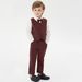 Kids Clothing three color vest shirt long sleeved trousers boy gentleman dress two piece suit_voghion.com