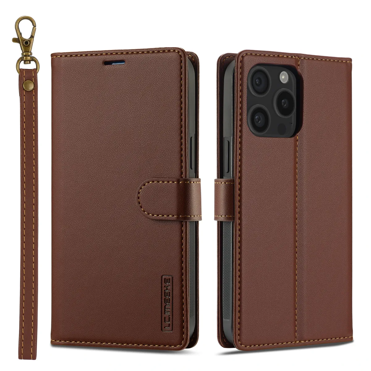 2 in 1 Removable Flip Leather Case For iPhone 15 16 Pro Max 14 13 12 11 Pro XS Max XR 7 8 Plus SE Magnetic Wallet Card Cover_voghion.com