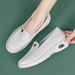 Nurse Women's Shoes, Air Cushioned Soft Breathable, Tiring, Non Slip, Comfortable, Thick Soles, Increased Height Inside,_voghion.com
