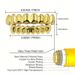 Hip Hop Gold Grillz Set - 8 Teeth Upper & Lower, 18K Electroplated Copper, Stylish Dental Jewelry (Gold, Silver, Gun Black, Rose Gold)_voghion.com