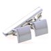 Pure metal tie clip cufflinks set glossy mirror surface customizable laser pattern free design_voghion.com