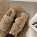 Maomao Shoes Internet Celebrity Flat Soled Women S Winter Outerwear With Rabbit Fur Lazy One Legged Plus Velvet Beanie Wholesale_voghion.com