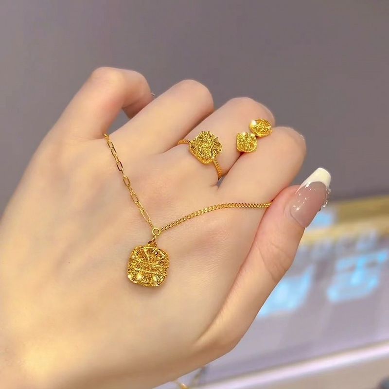 Shajin New Sugar Filament Hollow Necklace Gold Shop with Little Red Riding Book Explosions AB Asymmetric Joker Chain_voghion.com