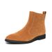 Bottes en daim pour hommes, nouvelles bottes montantes en cuir à fermeture éclair, style décontracté britannique, automne et hiver_voghion.com