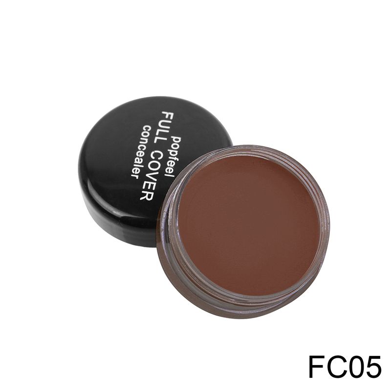 Color Concealer 5 Foundation Cream Makeup Base Waterproof Full Coverage Freckles Cover Acne Spots and Dark_voghion.com