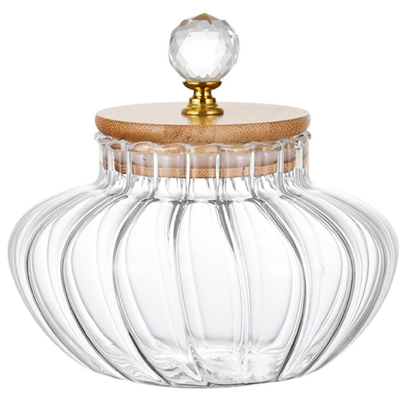 1 PCS High Borosilicate Stripe Sealed Jar, Kitchen Storage Jar, Coffee Can, Coffee Storage Container_voghion.com
