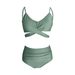 Happybuyner Y2K Style Summer Women Two-Piece Push Up Swimsuits Spaghetti Strap Bikini Top Floral Print Bikini Panties V_voghion.com