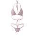 Intimates Mini Swimsuit Swimwear Lady Sexy Sheer Mesh Three-Point Women's Bikini Panties Set_voghion.com