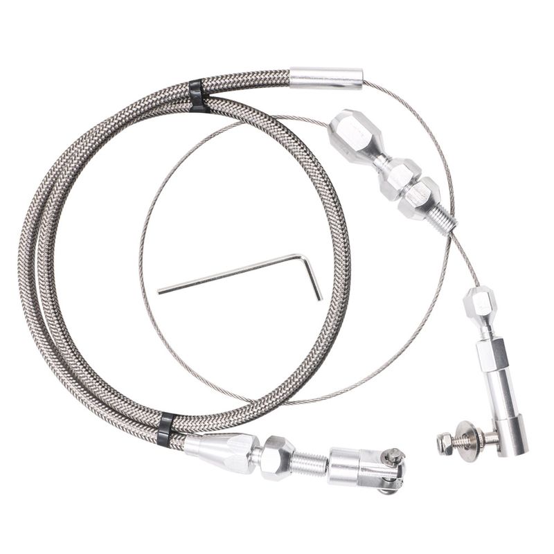  24 inch throttle cable stainless steel braided throttle cable kit for Chevrolet_voghion.com
