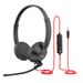 Professional Lightweight Call Center Headset With Dual 3.5mm/USB Connector – Noise-Canceling Mic For Customer Service, Aviation & Business_voghion.com