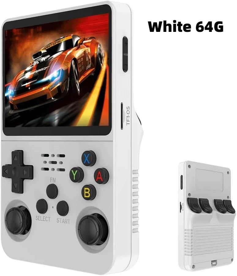 Console per videogiochi portatile retrò 36S con schermo IPS da 3,5 pollici, 64 GB, oltre 20.000 giochi, sistema Linux_voghion.com
