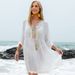 Protezione solare estiva da spiaggia per donna, abito ampio e attillato in taglie forti_voghion.com