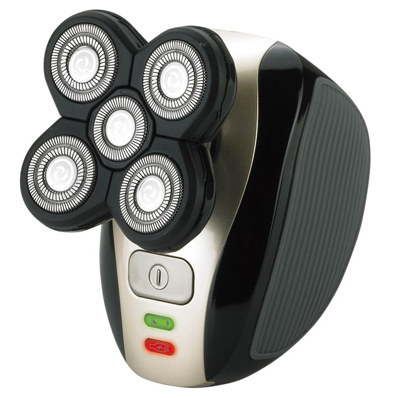 Elektrorasierer mit 5 Klingen – 4D-Scherkopf, wasserdicht, USB- und Netzteil-Ladefunktion, umweltfreundliches ABS-Material_voghion.com