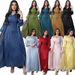 Helle Seide Kleid Robe Mode Abaya Weichen Zwei Stück Anzug Muslimischen_voghion.com