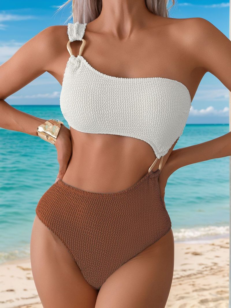 Women's Clothing Snake Cloth Hollow Sexy One Piece Swimsuit Bikini Swimsuit Women_voghion.com