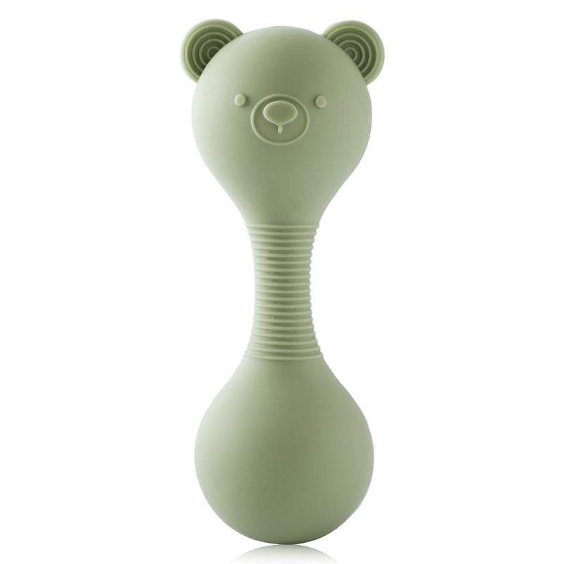 Juguete de martillo de arena para recién nacidos, oso de silicona, lindo martillo de arena multicolor, sonajero, pasta de dientes_voghion.com