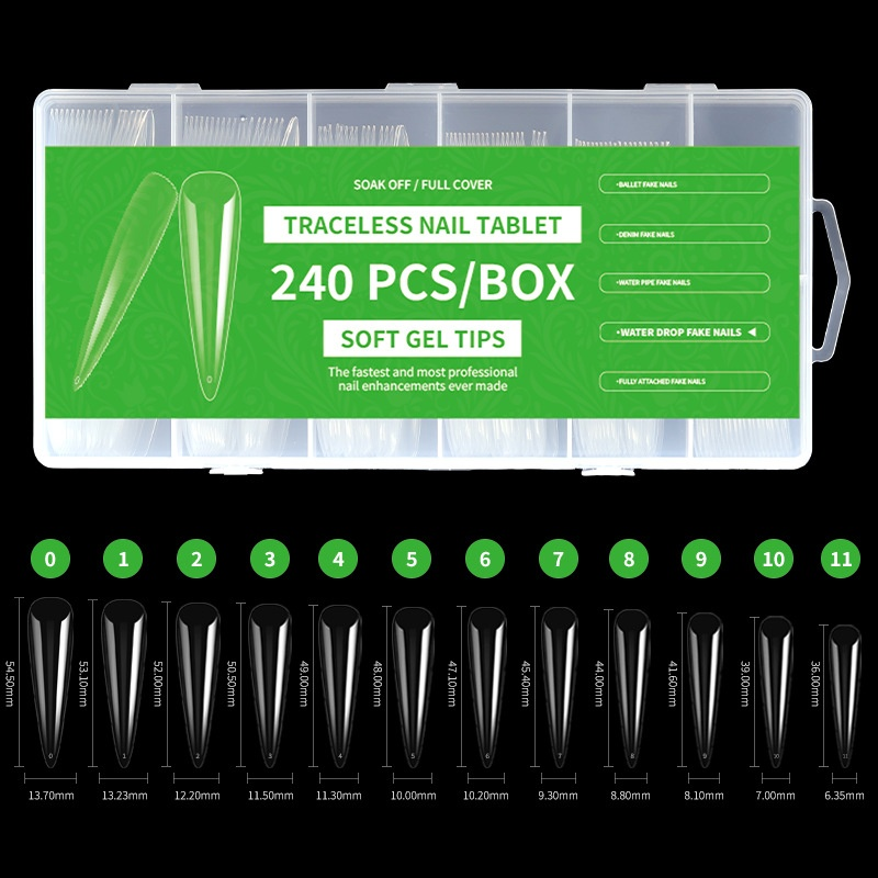 Nail fail nails with no marks, fully and partially applied tools, mate ball nail patches, 240 pieces_voghion.com