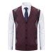 Men's Autumn And Winter Vest Middle-aged Vest V-neck Sleeveless Knitted Diamond Shape Warm Vest_voghion.com