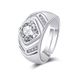 Herrenaccessoires Diamantbesetzter Moissanit-Mode-Open-Schmuck Simulierter Diamantring_voghion.com