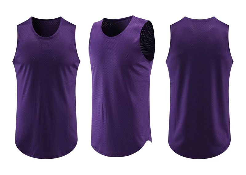 Zomers dun basketbalvest met grote mesh voor comfort, ademend vermogen, sneldrogend, vochtafvoerend, sport, fitness,_voghion.com