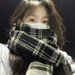 Nuova versione invernale coreana da donna a quadri double face Ins, calda e versatile, sciarpa da studente, spessa e alla moda_voghion.com