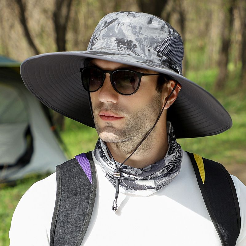 Solar Powered Men Outdoor Hiking Summer Sun Protection Fishing Hat With Fan For Adults_voghion.com
