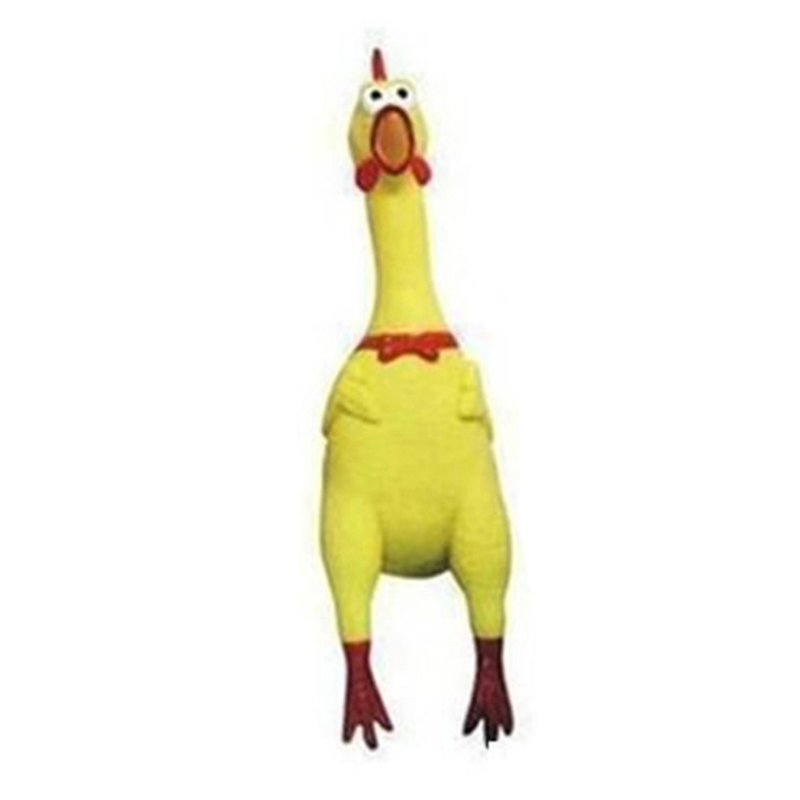 ToysMall 17cm Yellow Screaming Rubber Κοτόπουλο Παιχνίδι ανακούφισης πίεσης Squeak Squeaker Δώρο_voghion.com