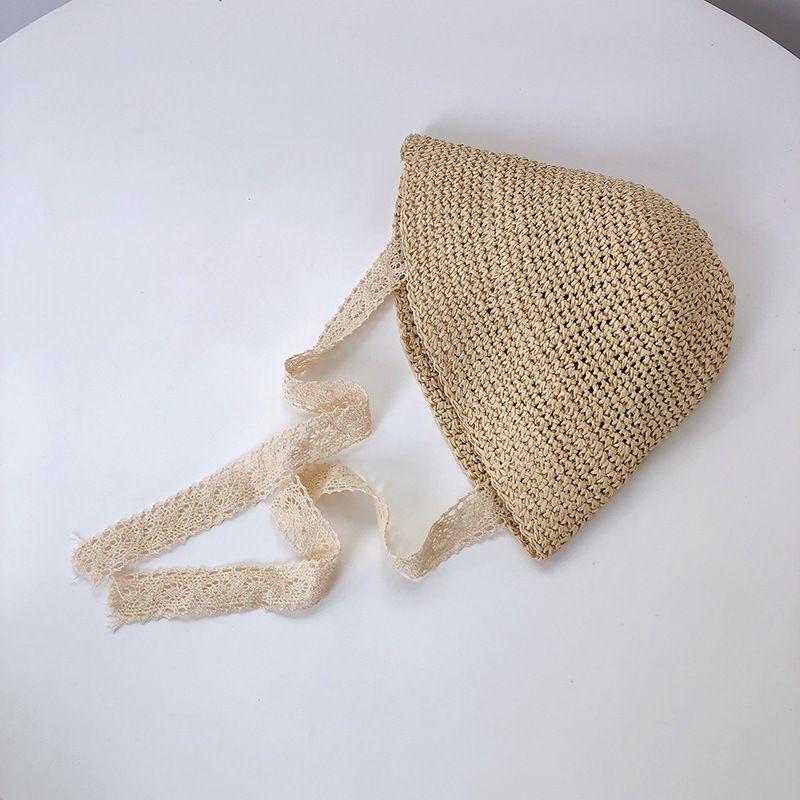 Baby Hat Summer Straw Baby Girl Cap Fashion Lace Bow Beach Children Panama Hat Princess Baby Hats and Caps Kids Hats_voghion.com