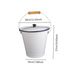 9L Enamel Milk Bucket Ice Bucket With Lid And Handle Rice Container Liquid Container Storage Can For Farm Garden Yard_voghion.com