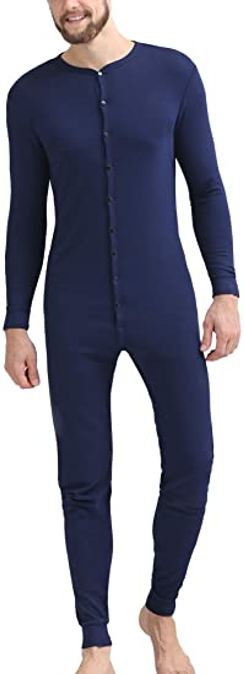 N029 Men's Thermal Underwear Union Suits Pamas Shirt and Pants Bodysuit Mem Family Long Sleeve Base Layer Christmas One_voghion.com
