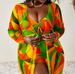 Women's Floral Print Cover-Up Swimsuit Set - Sheer Beach Tunic With Bikini & Sarong - Plus Size Swimwear For Pool_voghion.com