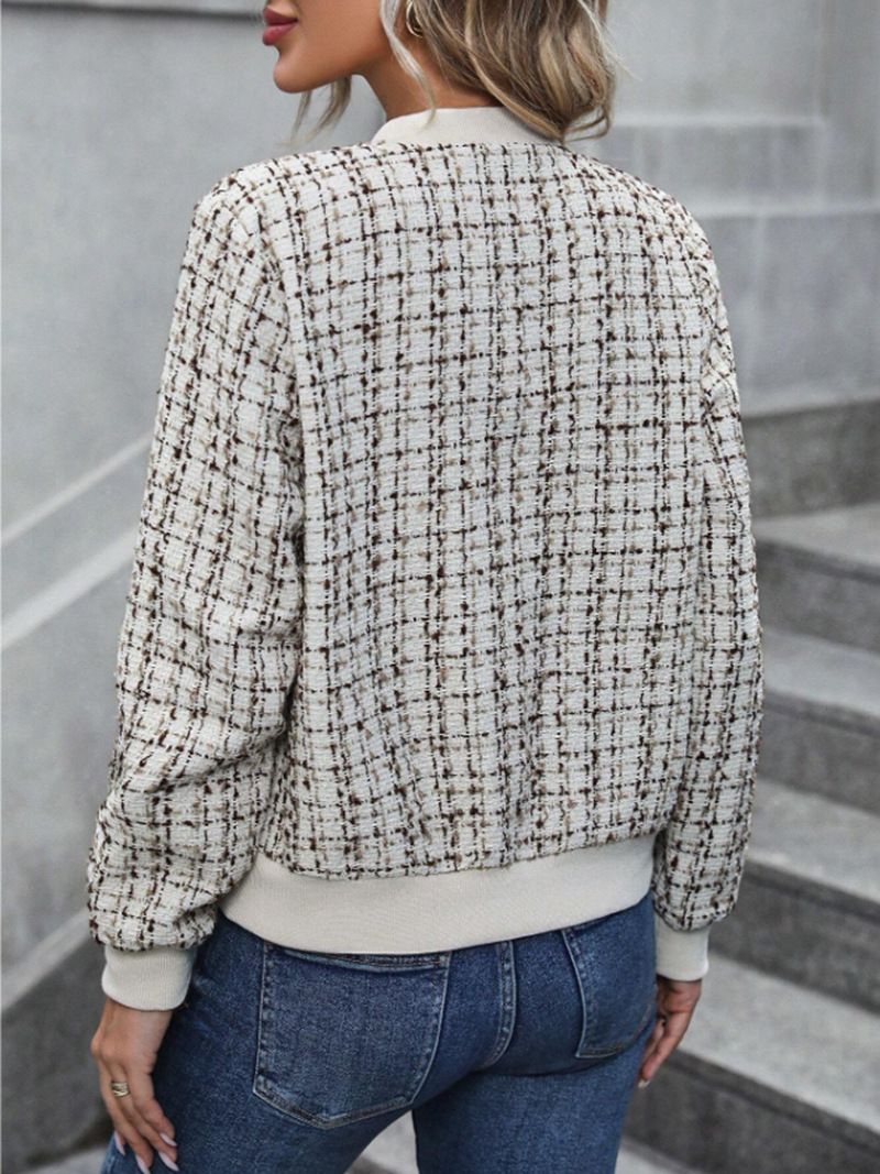 Women's Clothing 2024 Independent Station New Autumn Long Sleeve Zipper Decorated Cardigan Printed Jacket Small Jacket_voghion.com