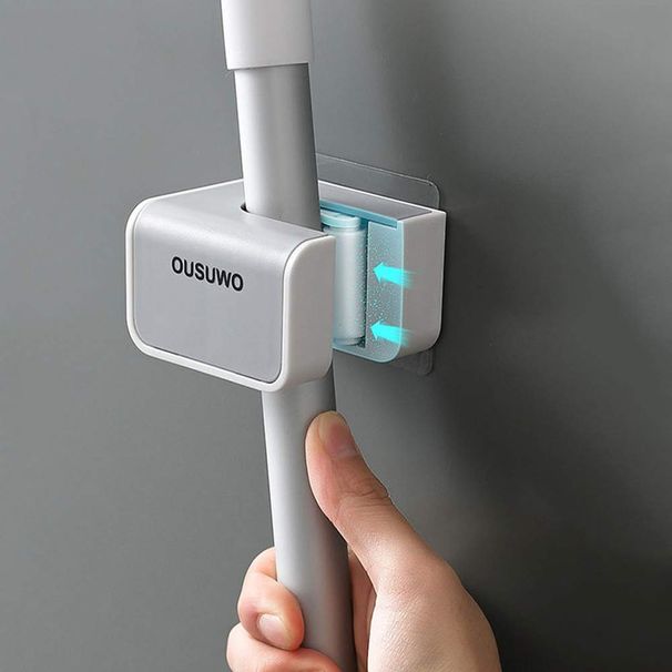 Wandmontierter Badezimmer-Organizer mit multifunktionalem Mopphaken für Zuhause – Bohrfreie Mopphalterung für Küche und Bad – Zubehörset_voghion.com