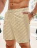 Vêtements pour hommes, nouveaux shorts d'été à poches zippées, shorts de sport jacquard à carreaux croisés pour hommes, pantalons de plage décontractés_voghion.com